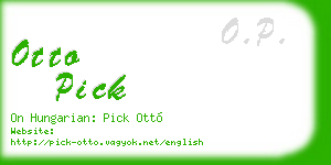 otto pick business card